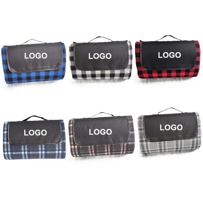 Outdoor Picnic Fleece Blanket Double-sided Waterproof